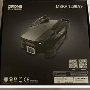 New In Box Black Drone with Obstacle Avoidance